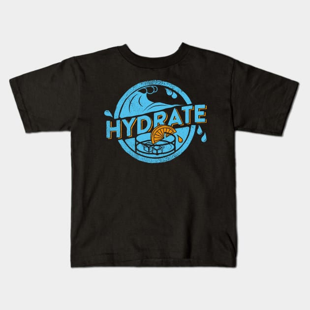 Hydrate Kids T-Shirt by the50ftsnail